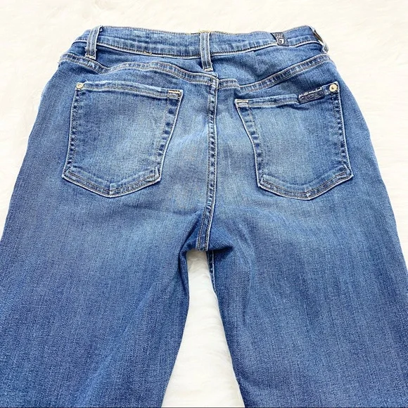 7 FOR ALL MANKIND Zipper Trim Denim Skinny Jean Ankle Pants - Picture 3 of 5